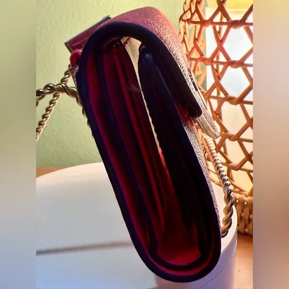 Michael Kors Dark Pink nd White Tri-Fold Wallet - Picture 3 of 17